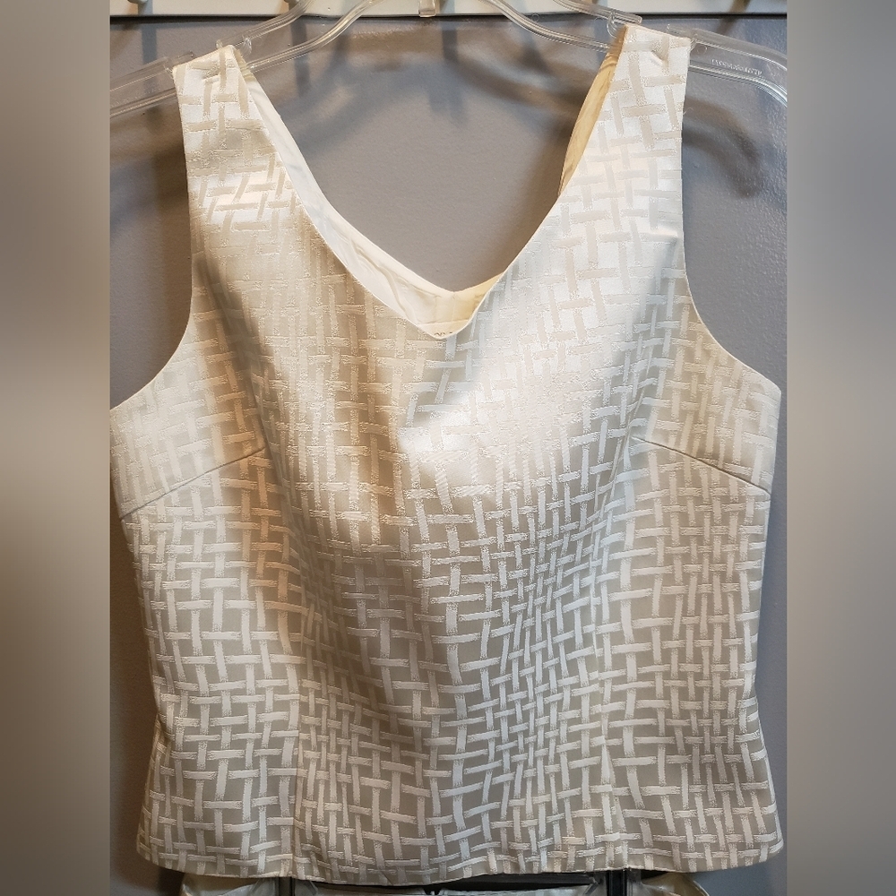 Isabel Ardee Ivory Patterned Zippered Tank And Sk… - image 3